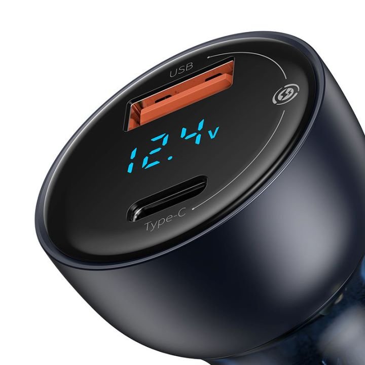 Baseus Particular Digital Display 65W Dual Port Car Charger - Image 2