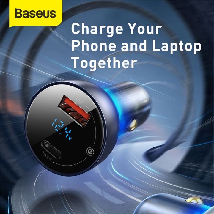 Baseus Particular Digital Display 65W Dual Port Car Charger - Image 9