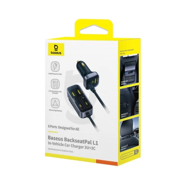 Baseus BackseatPal L1 In-vehicle 110W 6-Port Car Charger - Image 5