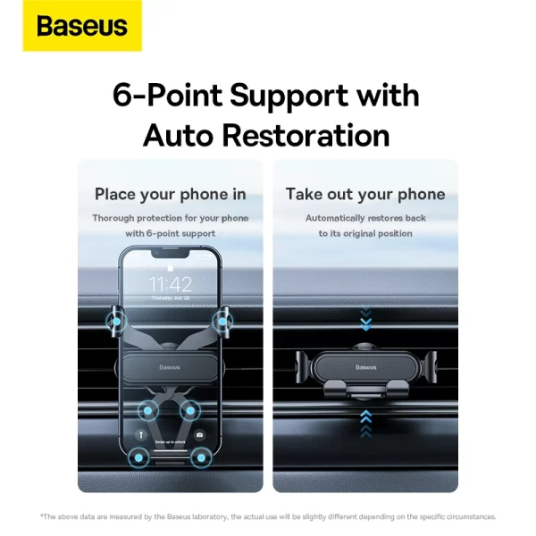 Baseus Gravity Air Vent Car Phone Holder - Image 14