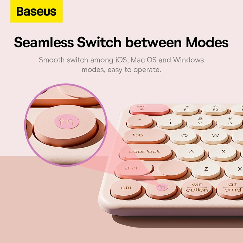 Baseus K01A Wireless Tri-Mode Keyboard Pink - Image 9