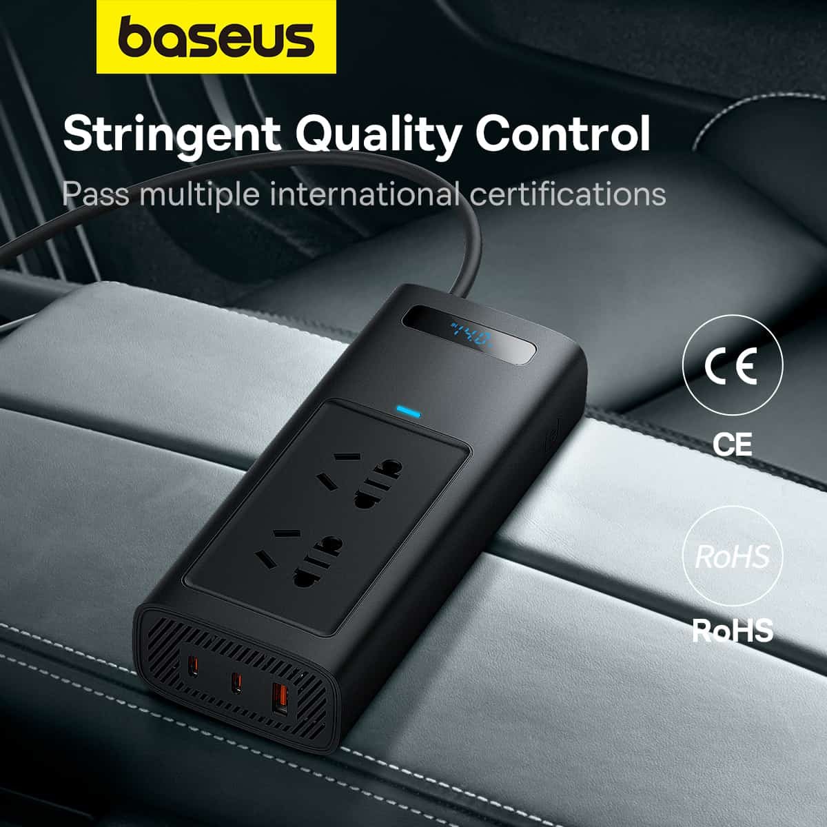 Baseus Power Inverter Pro 150W Car Current Converter - Image 12