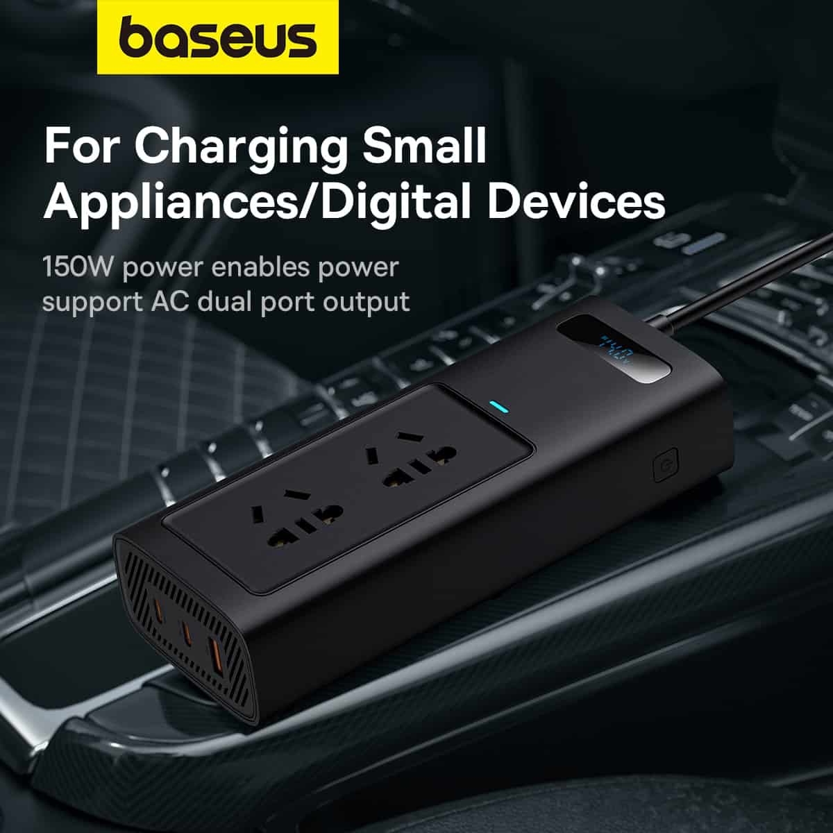 Baseus Power Inverter Pro 150W Car Current Converter - Image 9