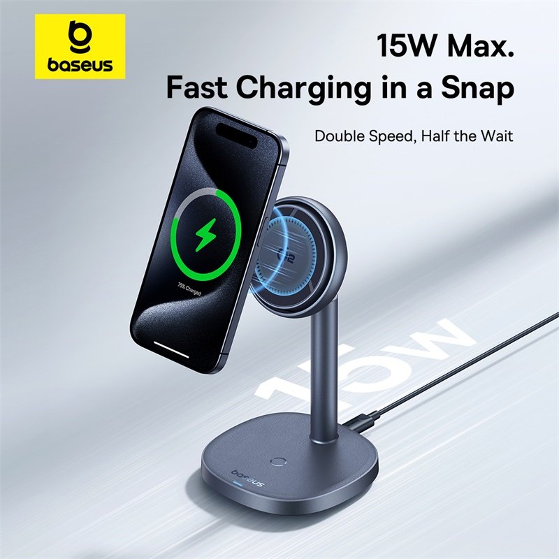 Baseus Orbit 2 Pro Air-Cooled 20W 2-in-1 Qi2 Wireless Charging Stand - Image 11
