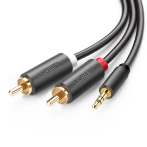 UGREEN 3.5mm Male to 2 RCA Male 3 Meter Audio Cable – AV102 - 10512
