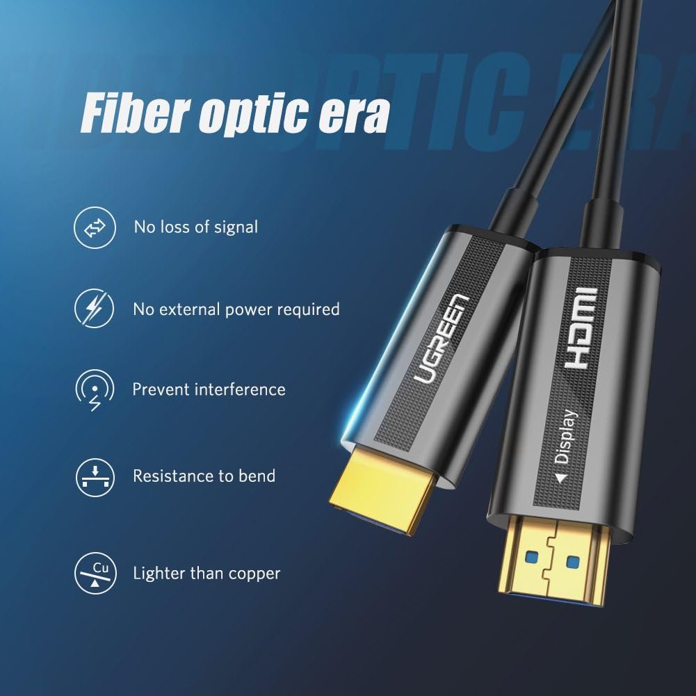 UGREEN Optical Fiber 50 Meter 4K HDMI Cable - Image 3