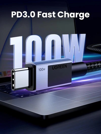 UGREEN 100W 5A Max 1 Meter Type-C to Type-C Cable - Image 2