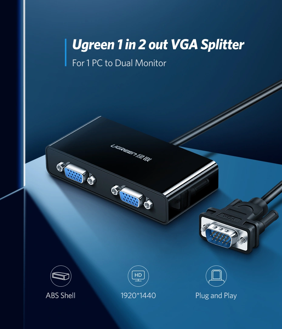 UGREEN 2-Port VGA Splitter Cable - Image 2