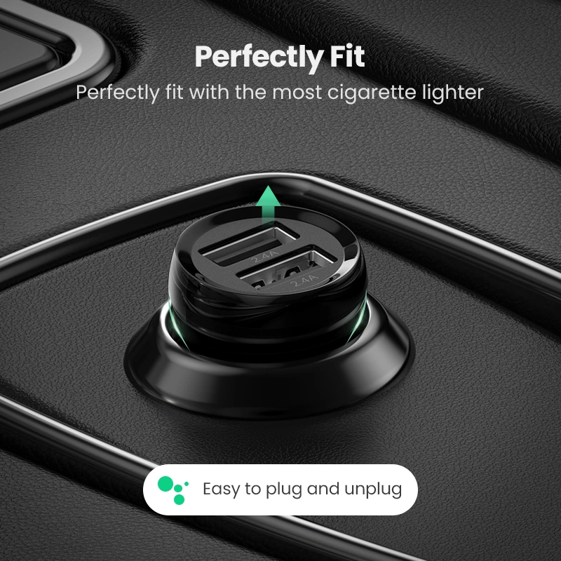 UGREEN 24W Dual USB A Car Charger - Image 2