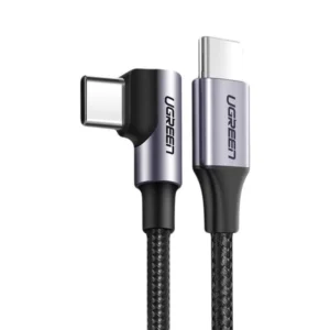 UGREEN 90 Degree 60W 3A Max 2 Meter Type-C to Type-C PD Cable – US255 – 50125