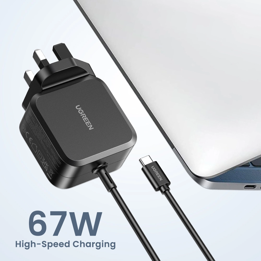 UGREEN 67W GaN Power Adapter with 3 DC Connectors - Image 3