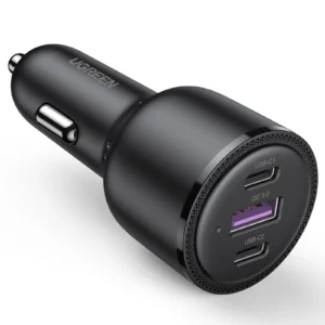 UGREEN 69W 3-Port Car Charger (2 * Type-C, 1 * USB) – CD239 - 20467