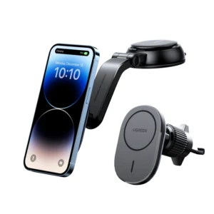 UGREEN Magnetic Car Holder with 15W Wireless Charger for A/C and Dashboard – CD345 - 15120