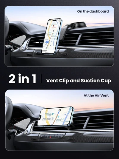 UGREEN Magnetic Car Holder with Wireless Charger - Image 3