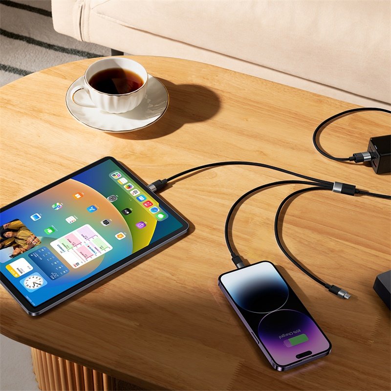 Baseus StarSpeed One-for-Three USB to M+L+C Cable - Image 3