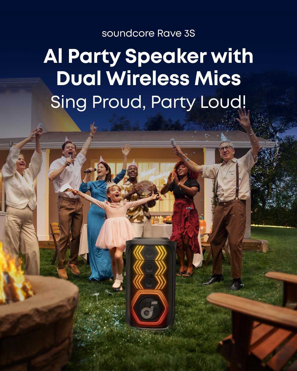 Anker Soundcore Rave 3S Wireless AI Karaoke Party Speaker - Image 9