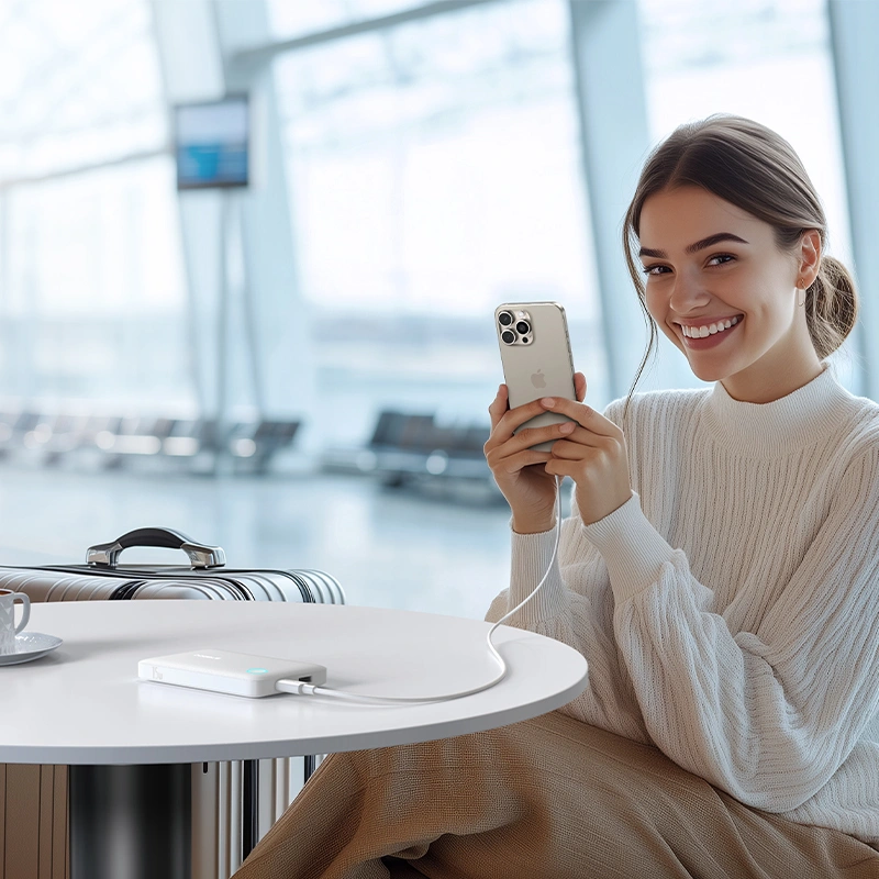 Baseus EnerFill FP11 10000mAh 15W Fast Charging Power Bank – Moon White - Image 7