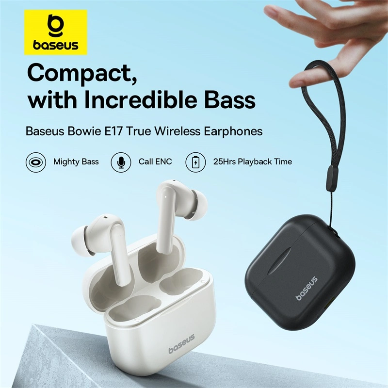 Baseus Bowie E17 True Wireless Bluetooth Earphones – Cluster Black - Image 7