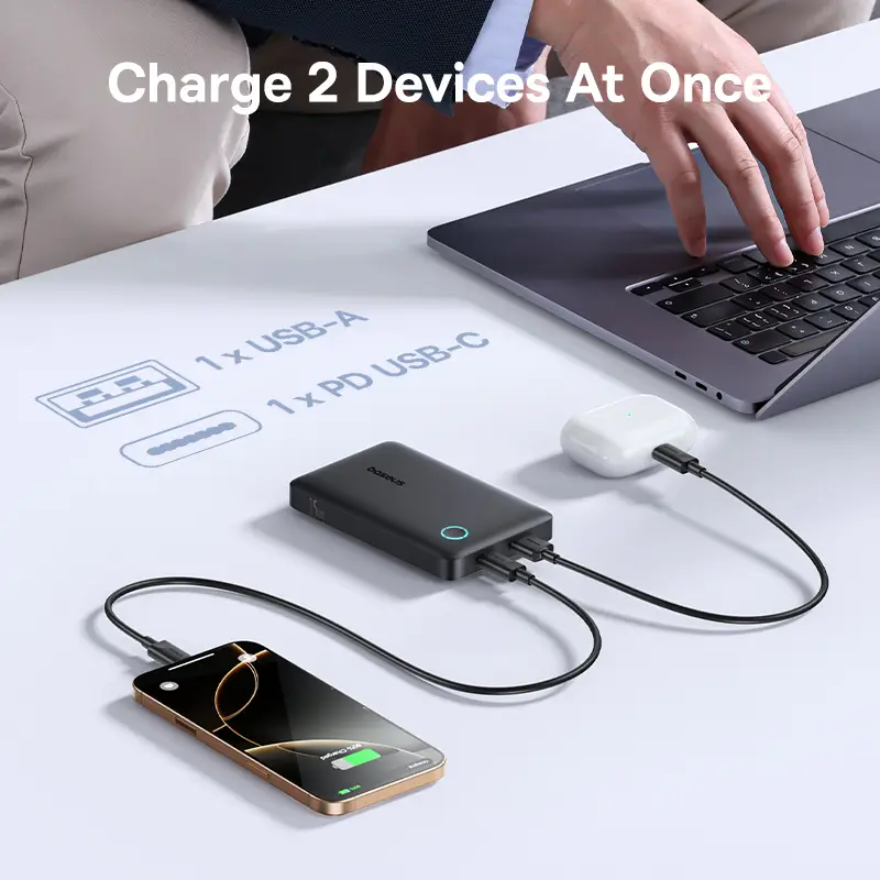 Baseus EnerFill FP11 10000mAh 15W Fast Charging Power Bank – Cosmic Black - Image 11