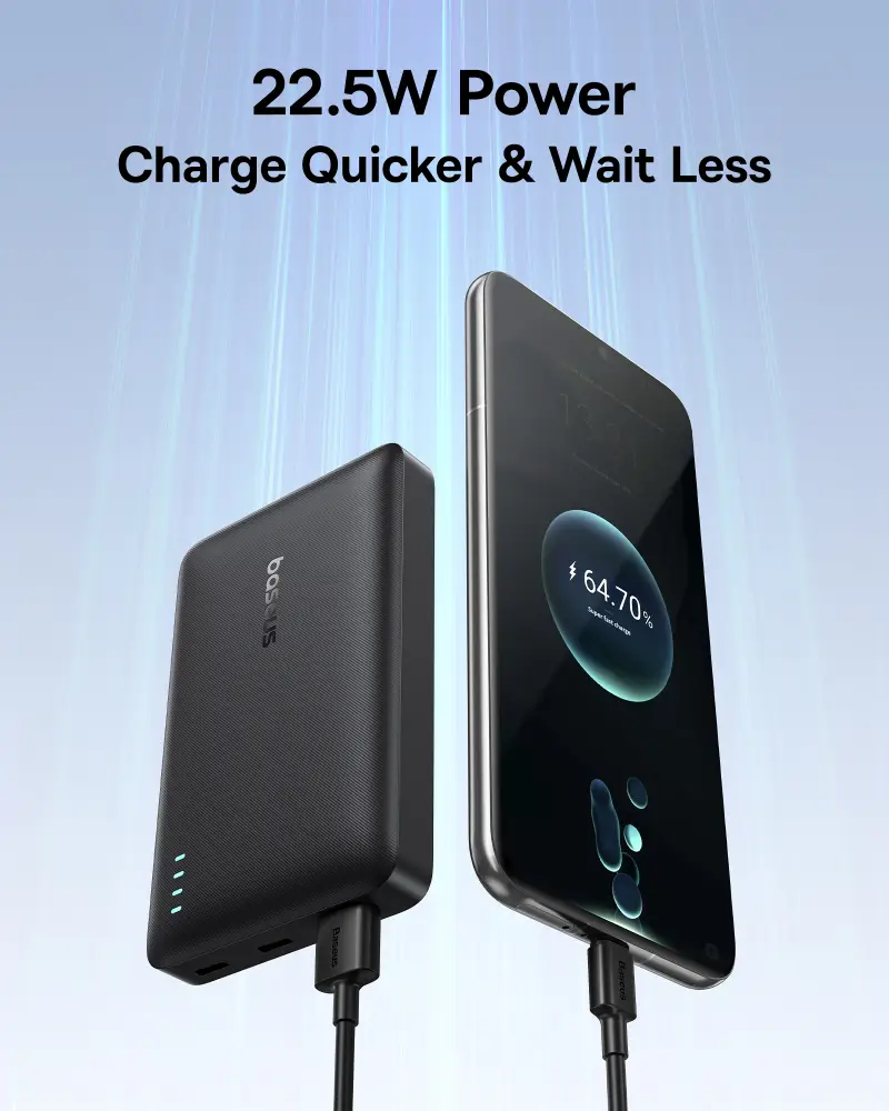 Baseus EnerFill FP21 10000mAh 22.5W Fast Charging Power Bank – Cosmic Black - Image 8