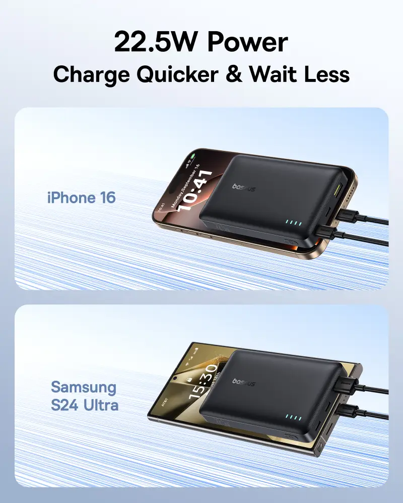 Baseus EnerFill FP21 10000mAh 22.5W Fast Charging Power Bank – Cosmic Black - Image 12