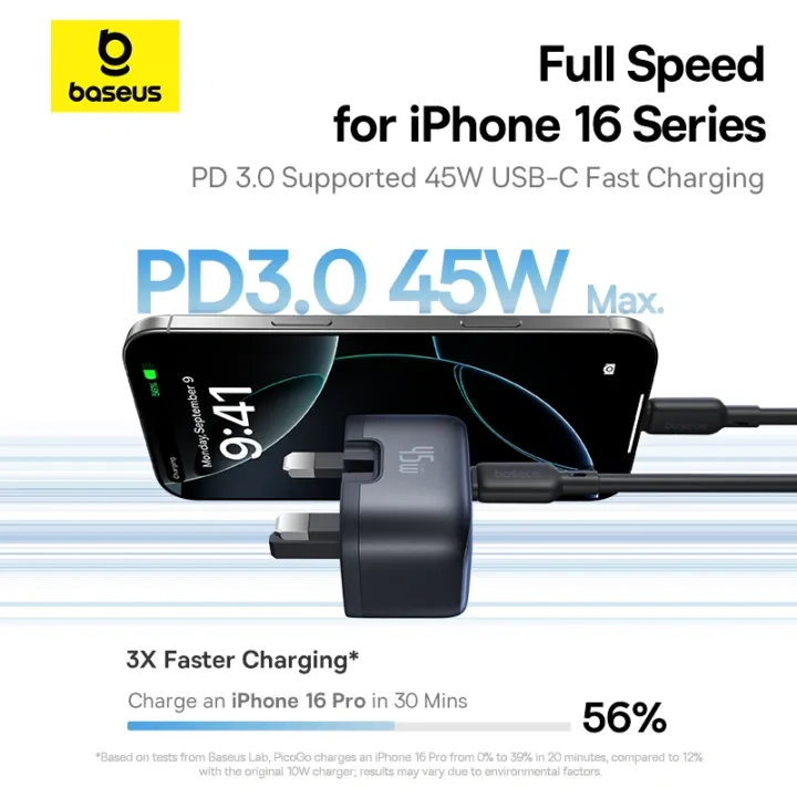 Baseus PicoGo AE11 45W GaN6 Type-C Fast Charger - Image 6