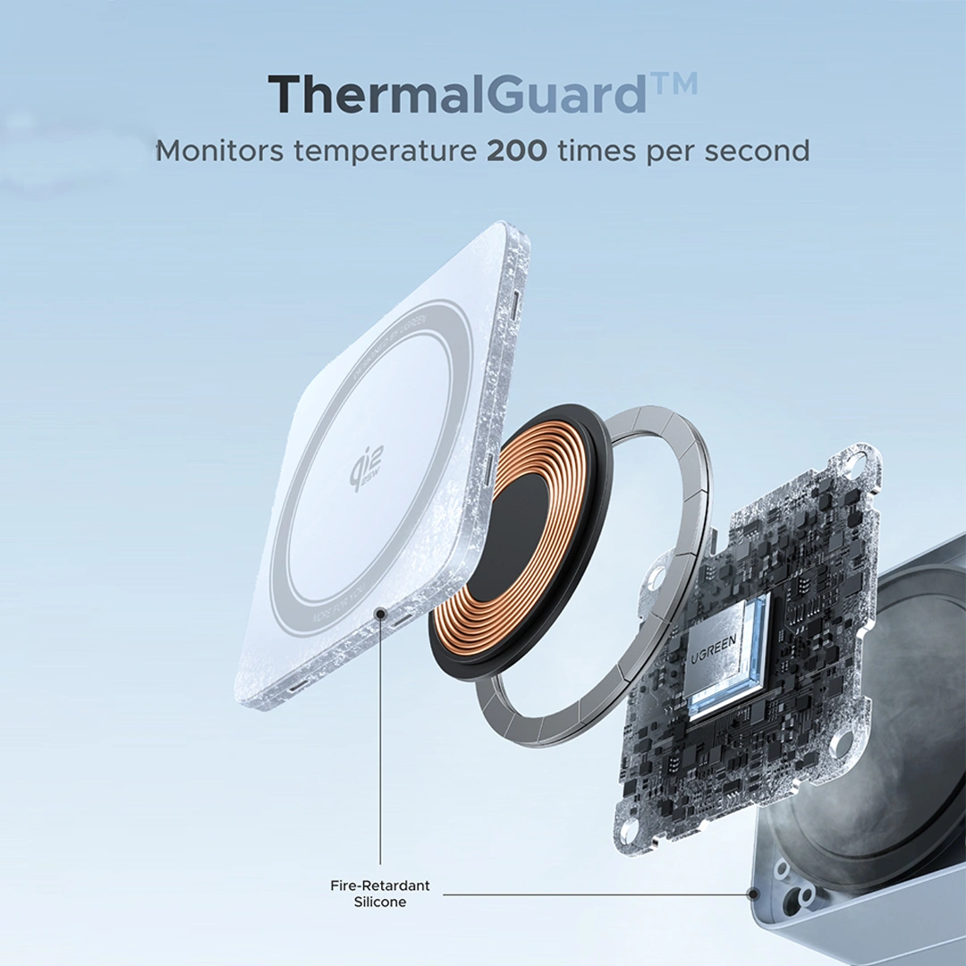 UGREEN 25W Qi2 MagFlow 2-in-1 Wireless Charger - Image 10