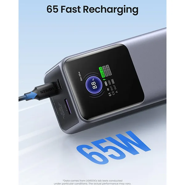 UGREEN Nexode 130W 20000mAh Power Bank with Built-in Type-C Cable - Image 5