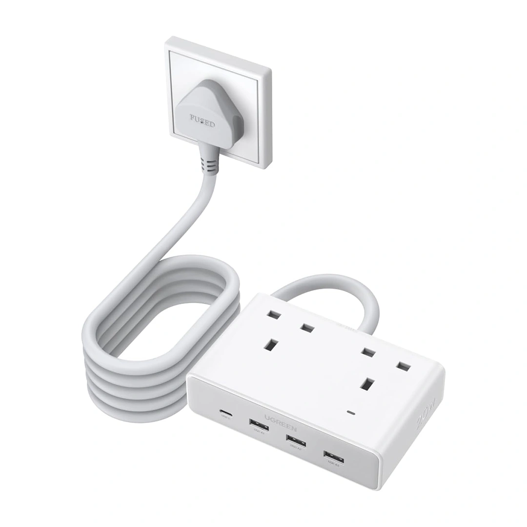 UGREEN 20W Nexode Extension Cord Power Strip UK Plug – S620 – 85170
