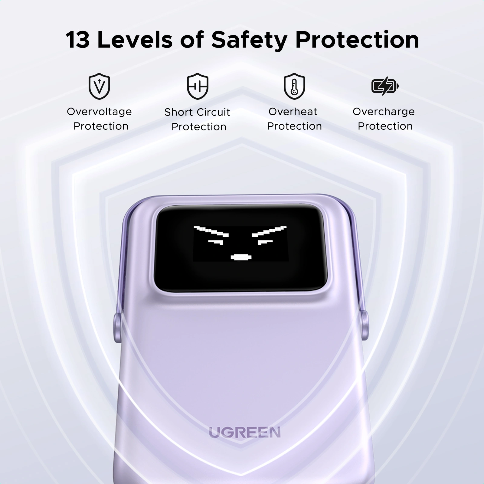UGREEN UNO Series Magnetic 10000mah 20W Wireless Power Bank - Purple - Image 4