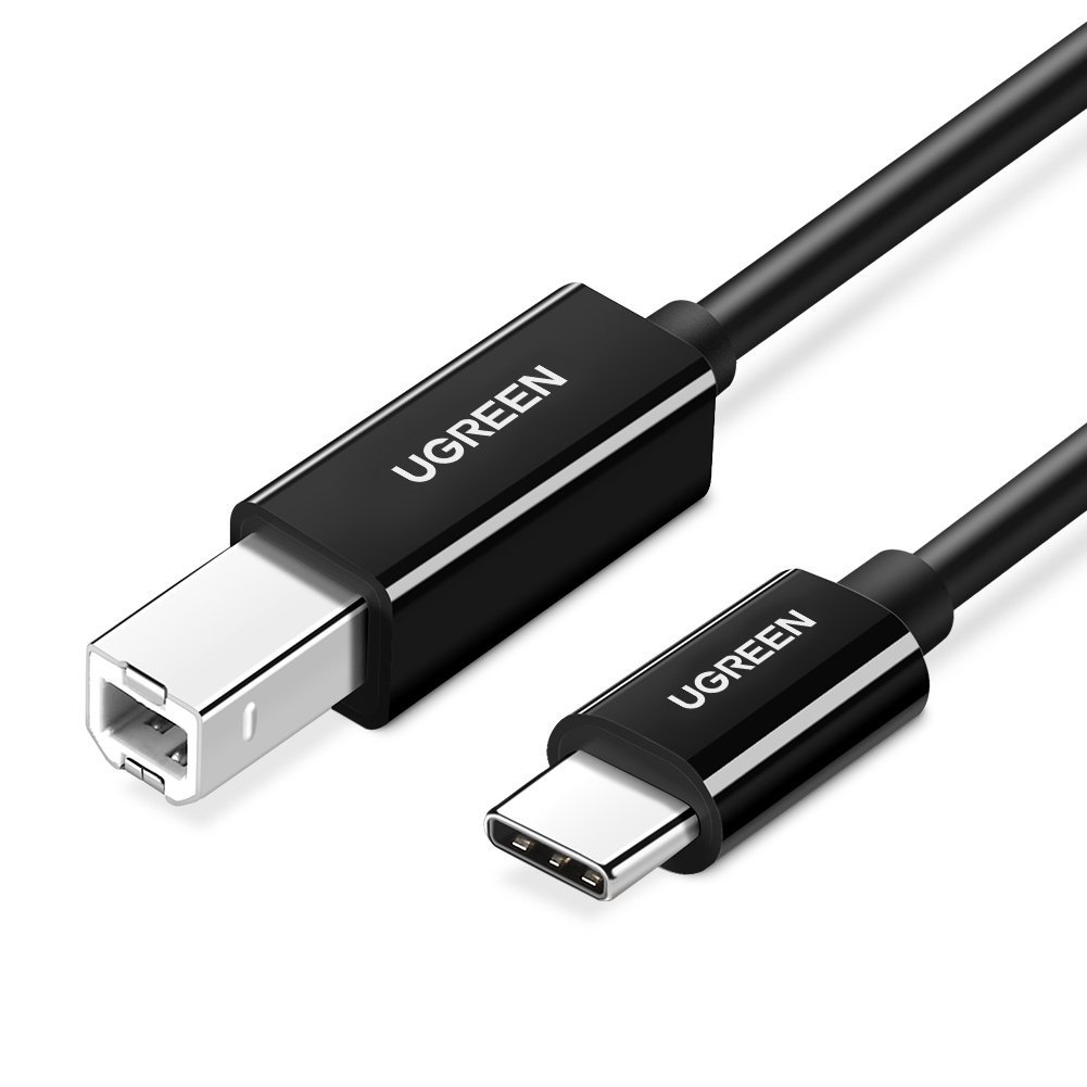 UGREEN USB-C to USB-B 2.0 2 Meter Printer Cable (Black) – 50446