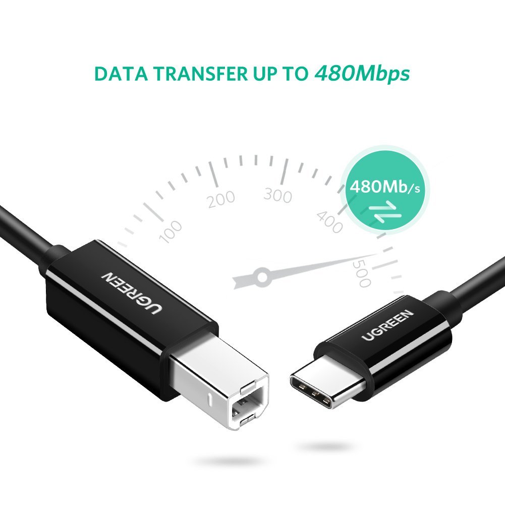 UGREEN USB-C to USB-B 2.0 2m Printer Cable - Image 4