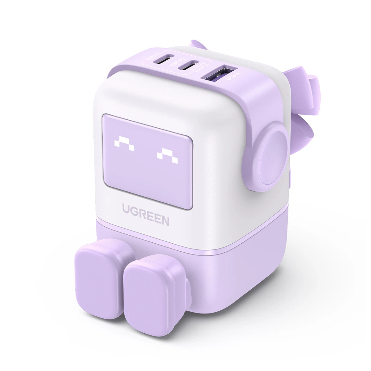 UGREEN UNO RG 65W 3-Port GaN Fast Charger – Purple - Image 2