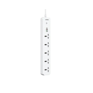 LDNIO Defender Series 5 AC Outlets Universal Power Socket with Touch Switch Button (5 * Ac + 2 * USB + 1 * USB-C) - SC5319