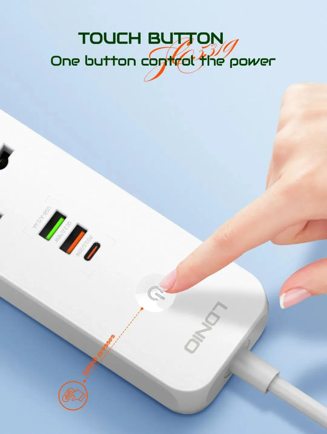 LDNIO Defender Series 5 AC Power Socket - SC5319 - Image 6
