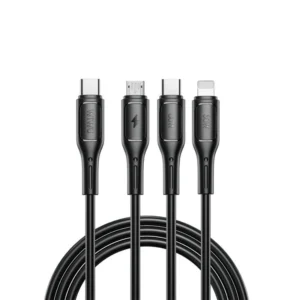 WIWU Starlink 60W 1.2m USB-C to Micro + USB-C + Lightning Fast Charging Cable - Wi-C046E