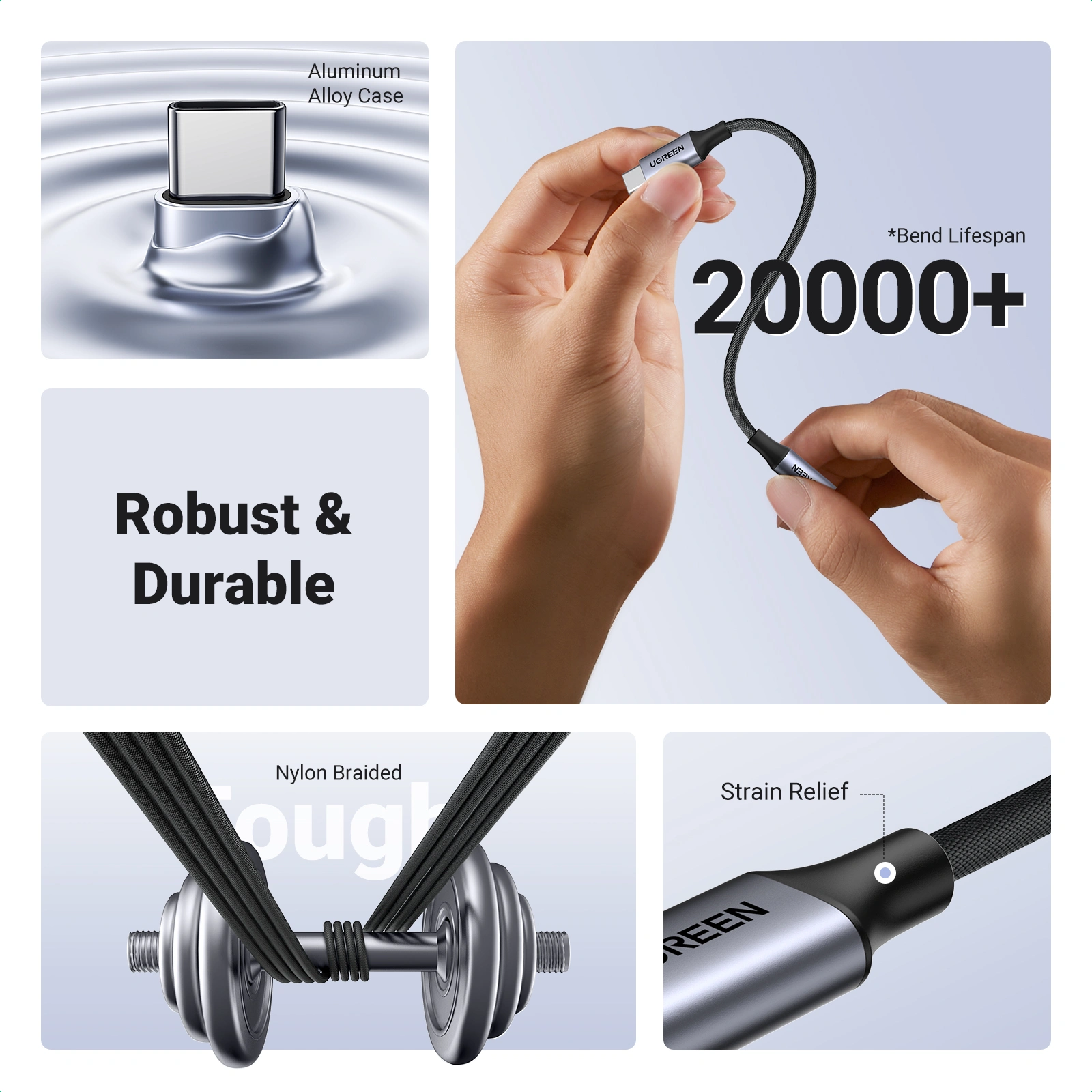 UGREEN Type-C to 3.5mm Female 10cm DAC Chip Cable - Image 4