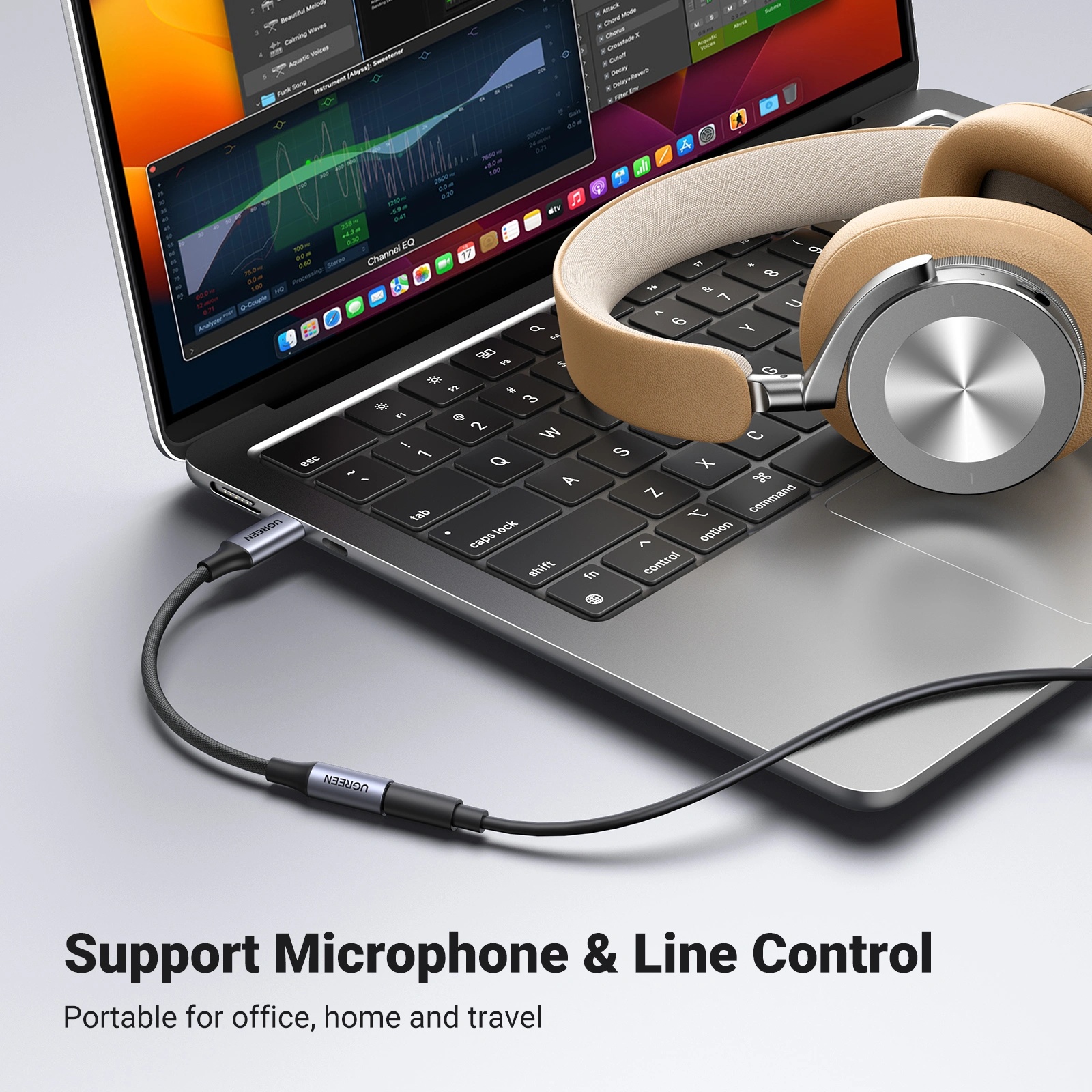 UGREEN Type-C to 3.5mm Female 10cm DAC Chip Cable - Image 6