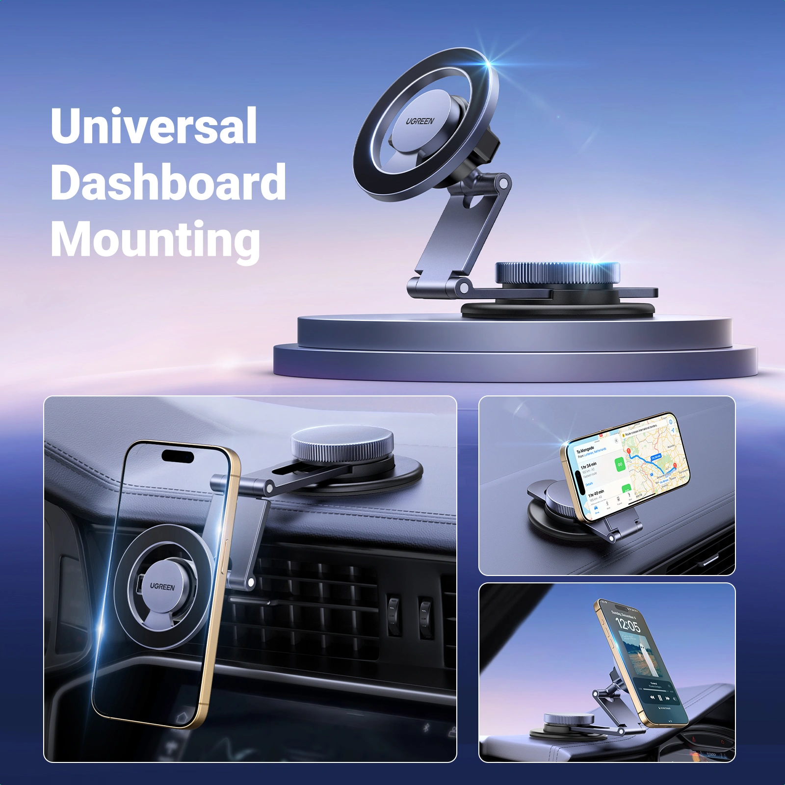UGREEN Magnetic 360° Car Phone Holder - 45577 - Image 6