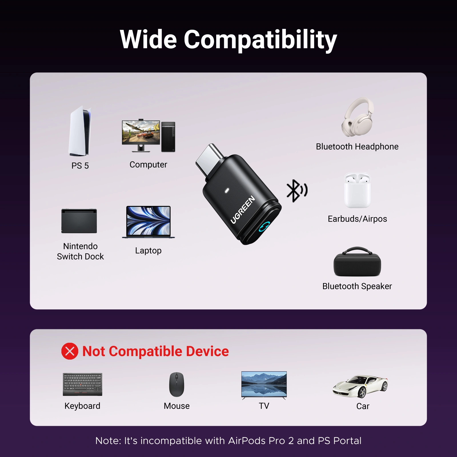 UGREEN Type-C Bluetooth Transmitter Audio Adapter - Image 7