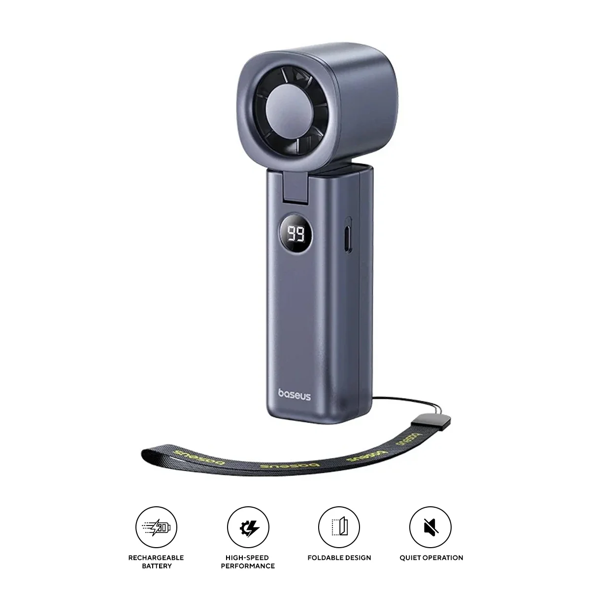 Baseus GoTrip DT1 High-Speed Foldable Handheld Fan - Image 2