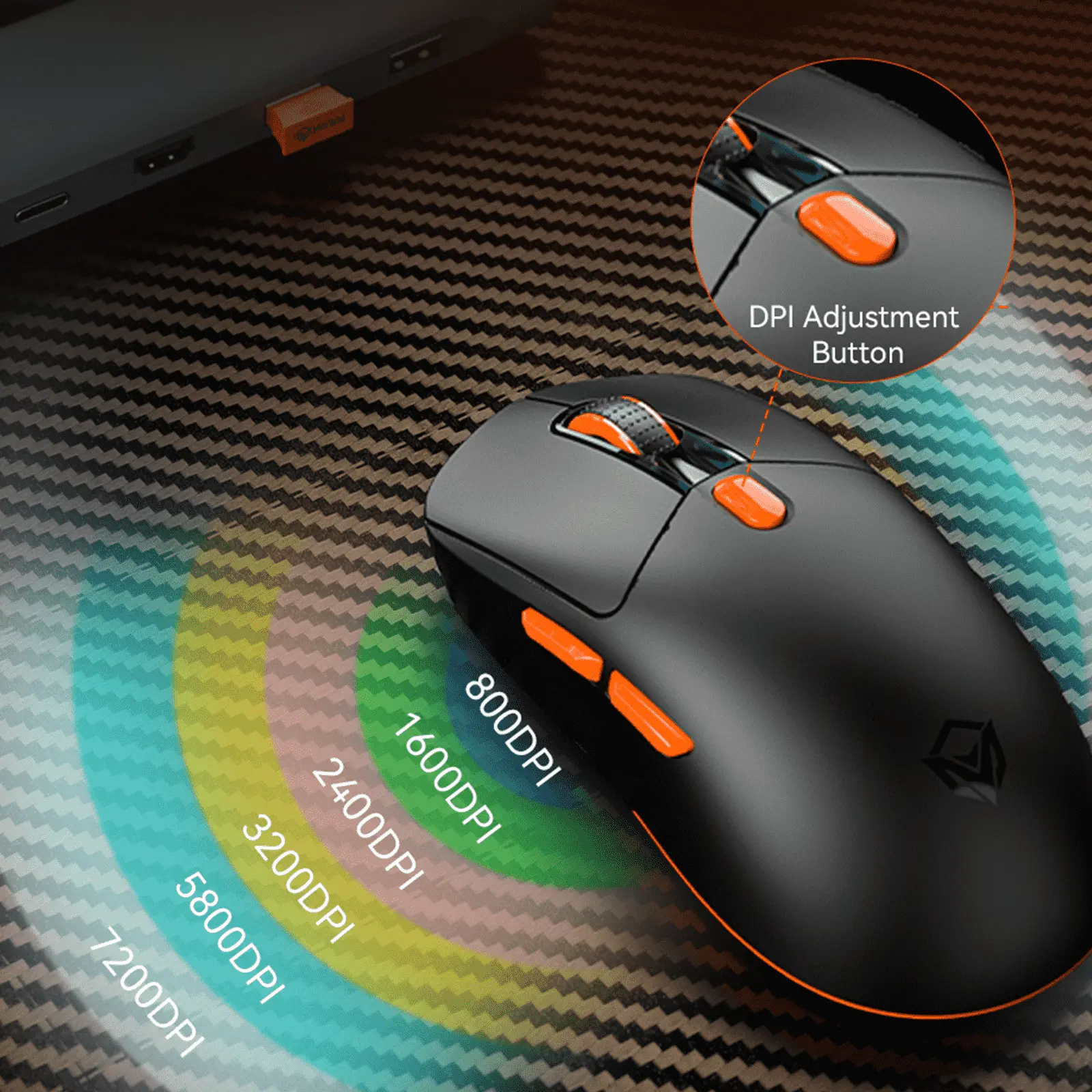 Meetion GW38 Wireless Tri-Mode Gaming Mouse with Magnetic Charging Dock - Image 11