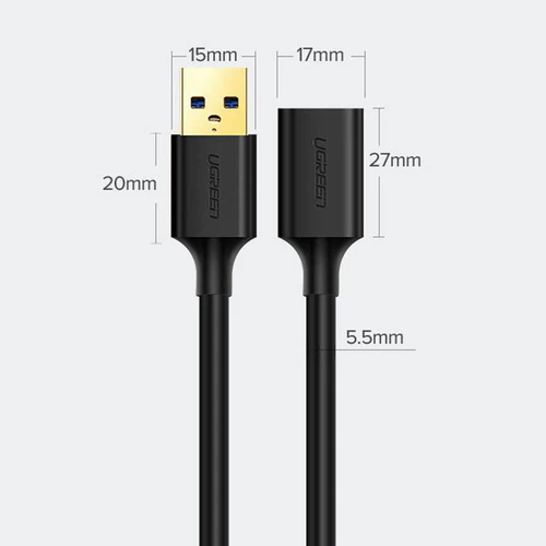 UGREEN 1 Meter USB 3.0 Male to USB Female Extension Cable - Image 7