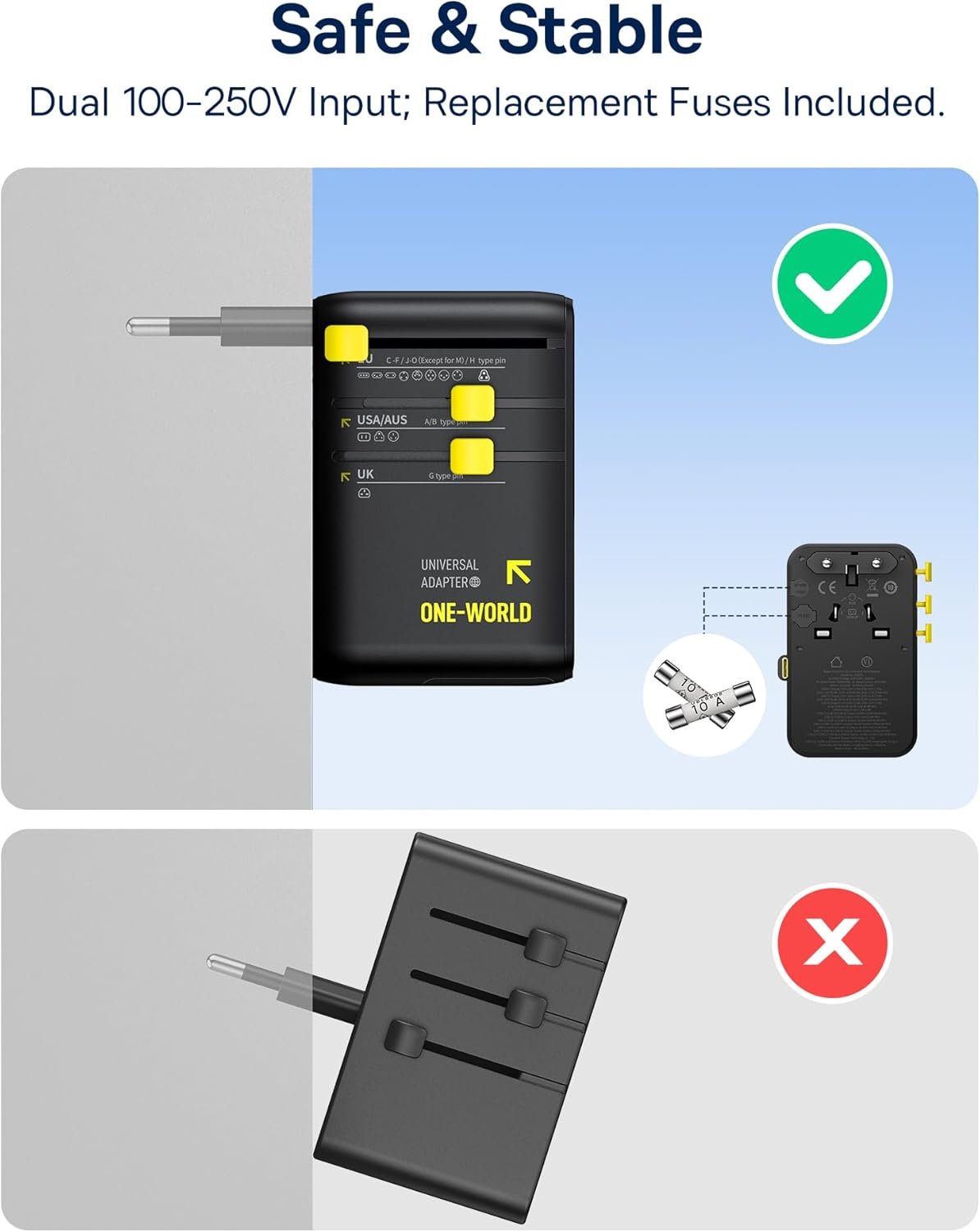 Baseus EnerCore 70W 6-in-1 Universal Travel Adapter - Image 5