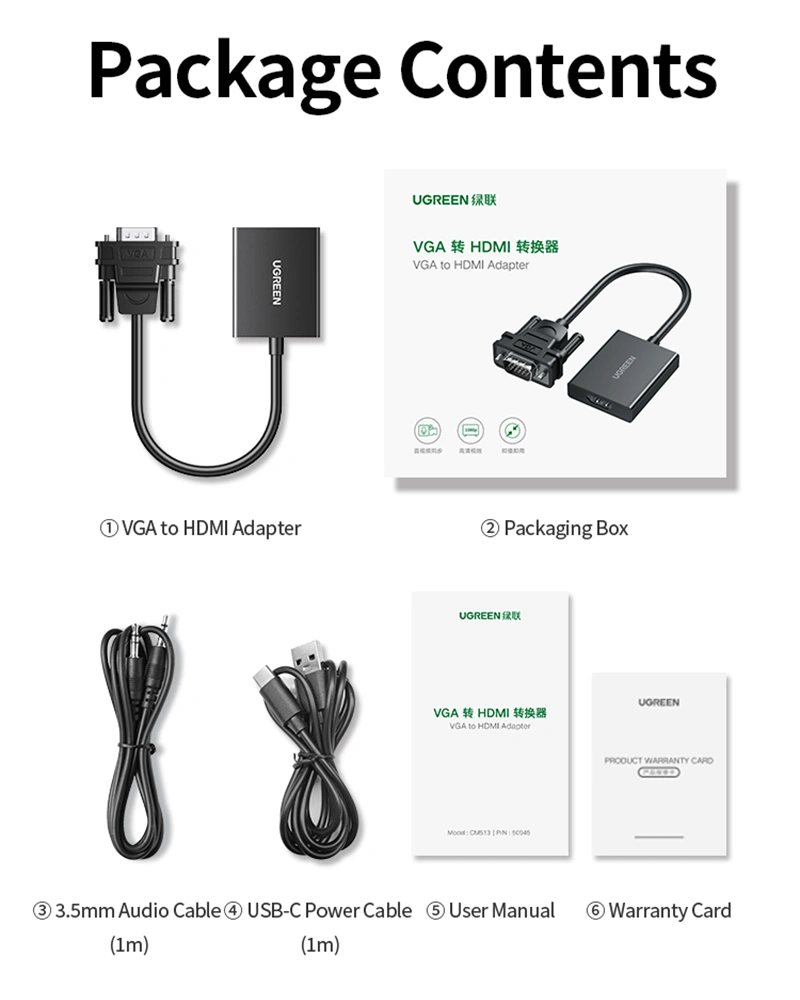UGREEN VGA Male To HDMI Female Converter - Image 13