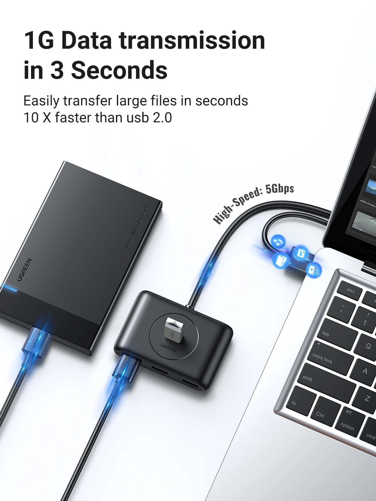 UGREEN 4-Port USB 3.0 Hub – 20290 - Image 8