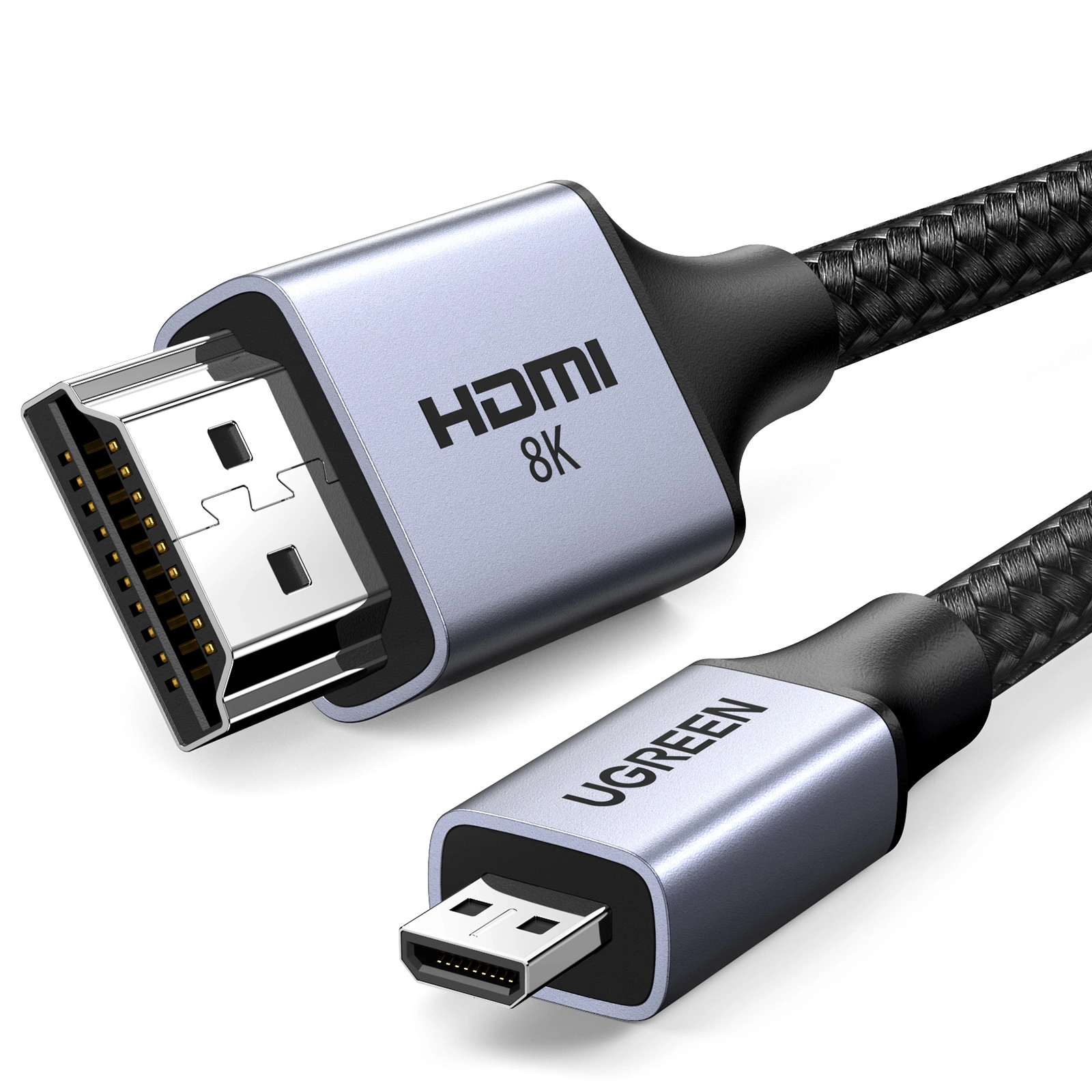 UGREEN 8K Micro HDMI to HDMI 1m Cable - Image 2