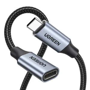 UGREEN Gen 2 Type-C Male to Type-C Female 1 Meter Extension Cable – Space Gray – US372 – 30205