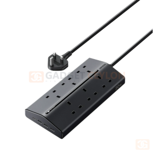 UGREEN 10-in-1 1.5m Extension Code – 6 Way Trapezoidal Power Strip + 1x USB Type C & 3x USB A – T620 – 55318