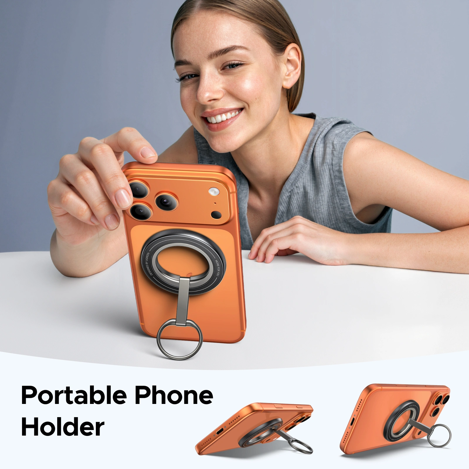 UGREEN Magnetic Phone Ring Holder With Stand - Image 5